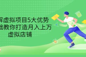 拆解虚拟项目5大优势，0基础教你打造月入上万虚拟店铺（无水印）