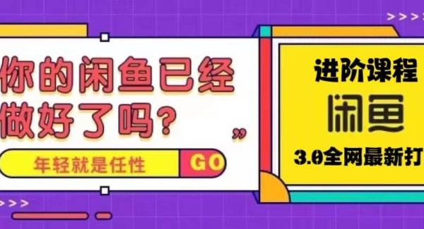 火爆全网的咸鱼玩法进阶课程，咸鱼进阶课程