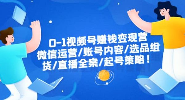 0-1视频号赚钱变现营：微信运营-账号内容-选品组货-直播全案-起号策略